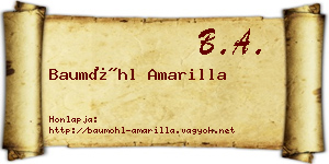 Baumöhl Amarilla névjegykártya
